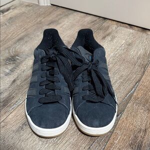 adidas campus Black Sneakers with White Soles